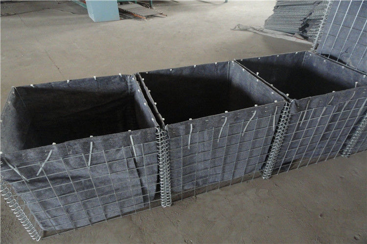 Anti Corrosion Gabion Hesco Wall Barrier Hot Dip Galvanized Coating