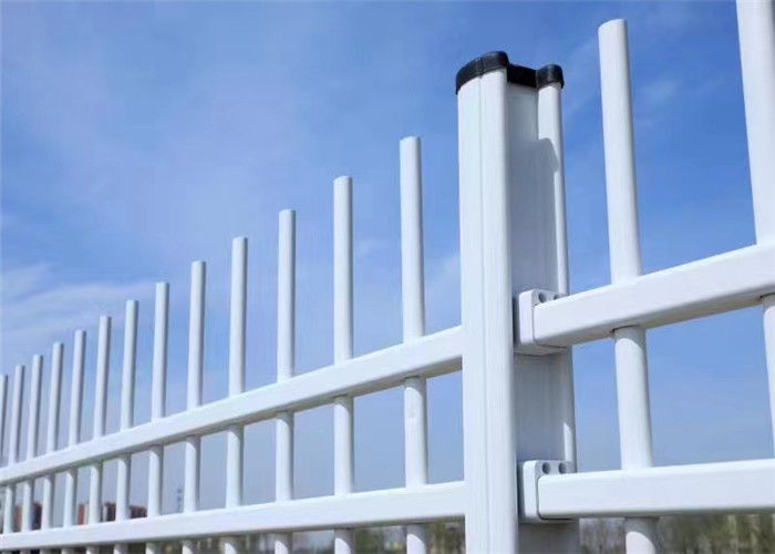 60X60mm Metal Tubular Fencing Aluminium Steel Ornamental Loop Top